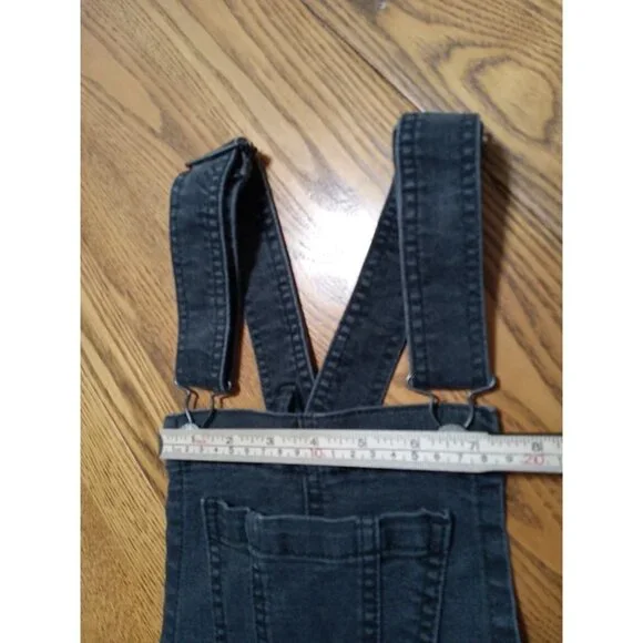 WALLFLOWER SHORTALLS Jeans Womens XS BLACK Preowned  Denim Shorts - Picture 4 of 8